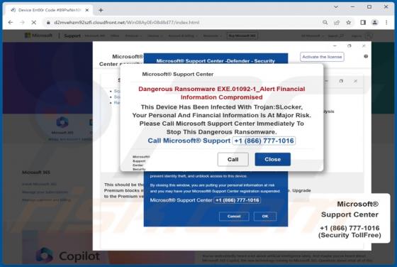 Ransomware EXE.01092-1_Alert POP-UP Truffa
