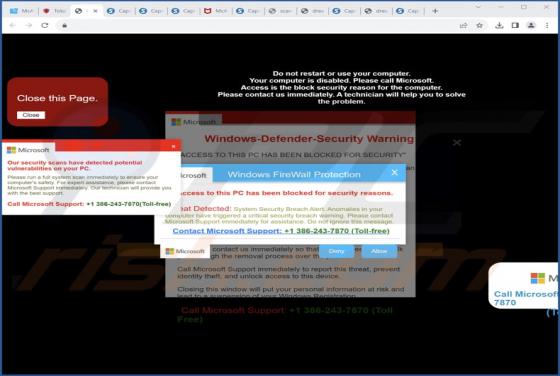 Our Security Scans Have Detected Potential Vulnerabilities POP-UP Truffa