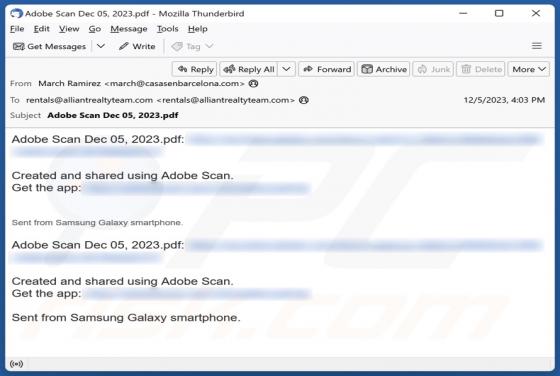 Adobe Scan Email Truffa