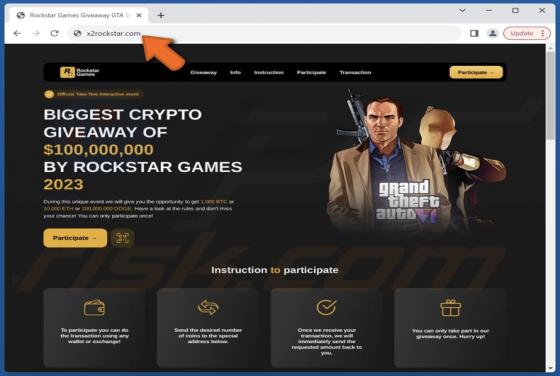 Grand Theft Auto (GTA) VI Crypto Giveaway Truffa