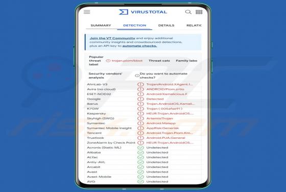 Xamalicious Malware (Android)