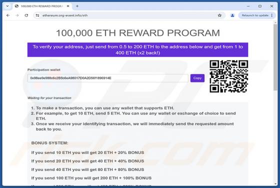 Ethereum (ETH) Reward Program Truffa