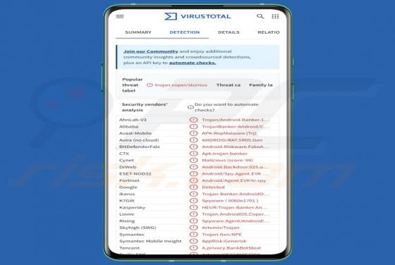 Trojan bancario Sturnus (Android)