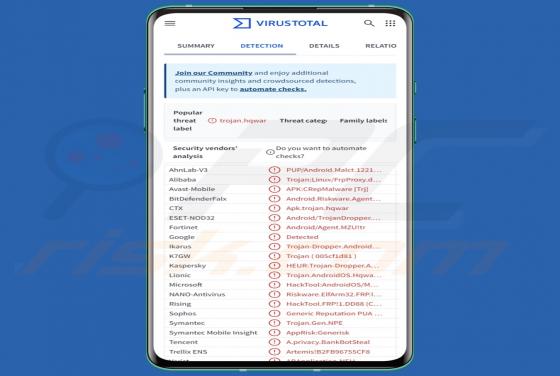 Trojan FvncBot (Android)