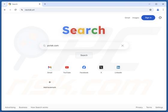 Newtab.art Reindirizzamento