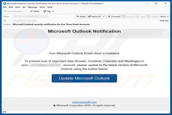 Your Microsoft Outlook Email Client Is Outdated truffa