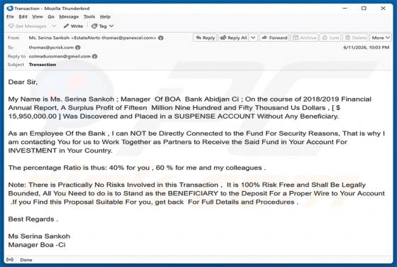 Surplus Profit truffa via email