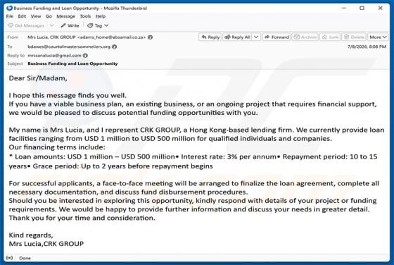 Business Funding Opportunities truffa via email