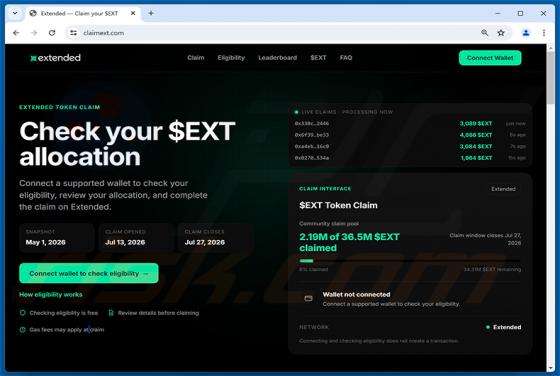 Extended ($EXT) Allocation truffa