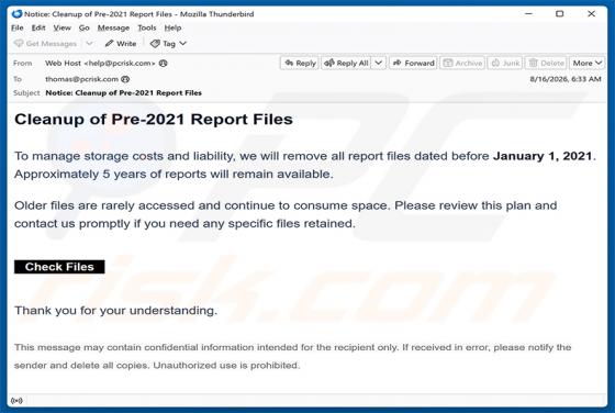 Cleanup Of Pre-2021 Report Files truffa via email