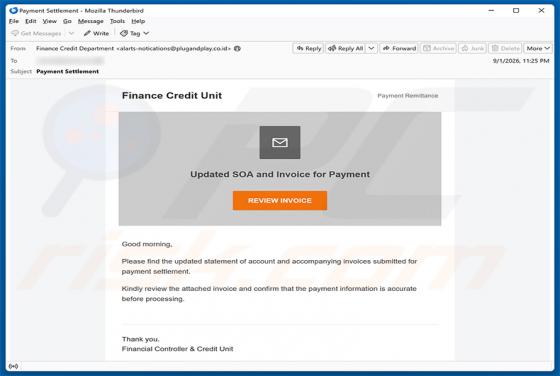 Updated SOA And Invoice For Payment truffa via email