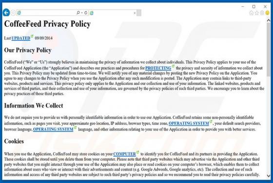 CoffeeFeed Adware