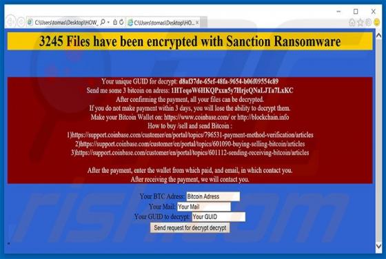 Sanction Ransomware