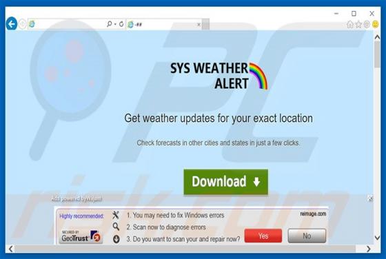 SysWeatherAlert Adware