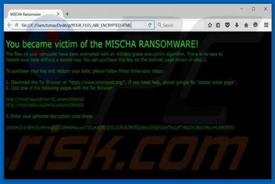 MISCHA Ransomware