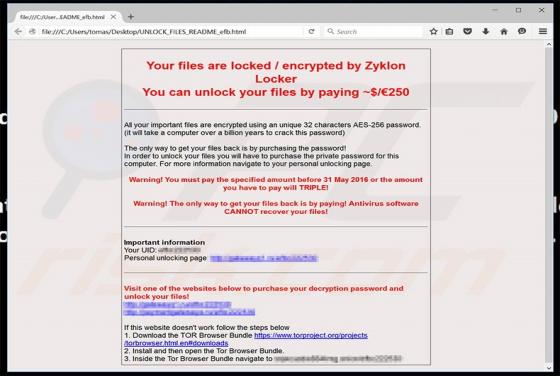 Zyklon Ransomware