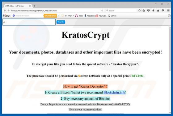 KratosCrypt Ransomware