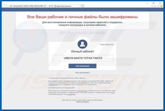 Spora Ransomware
