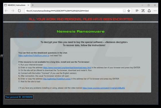 Nemesis Ransomware