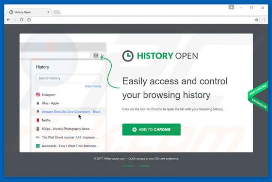 History Open Adware