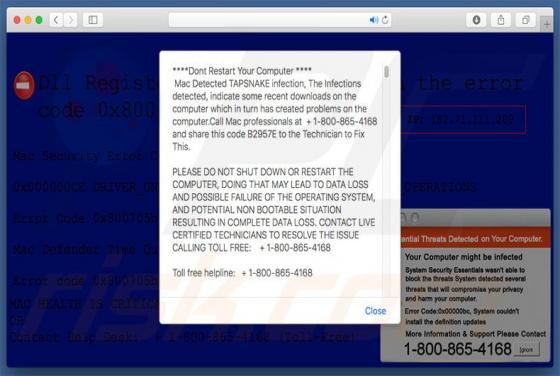 "Mac Detected TAPSNAKE infection" Truffa (Mac)