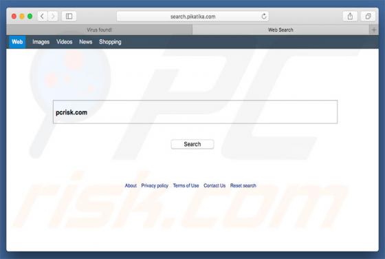 Search.pikatika.com Dirottatore (Mac)