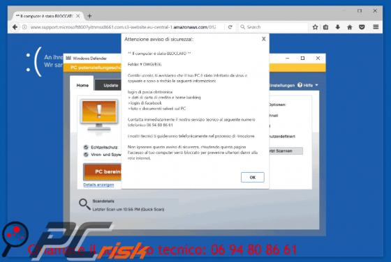 Il computer è stato BLOCCATO Truffa