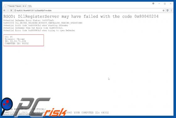 You May Have Suspicious Activity On Your PC Truffa