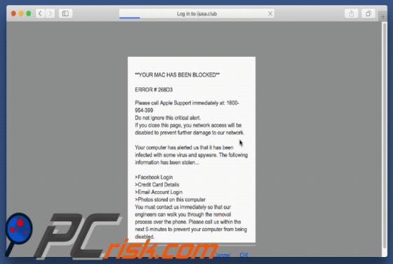 YOUR MAC HAS BEEN BLOCKED Truffa (Mac)