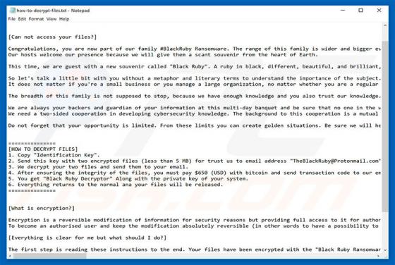BlackRuby Ransomware