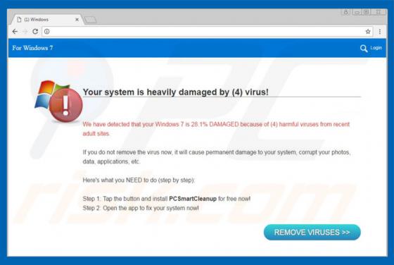 Your System Is Heavily Damaged By (4) Virus Truffa