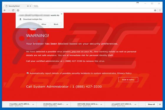 Browser Blocked Based On Your Security Preferences Truffa