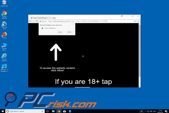 Consenti notifiche sul sito web POP-UP Truffa