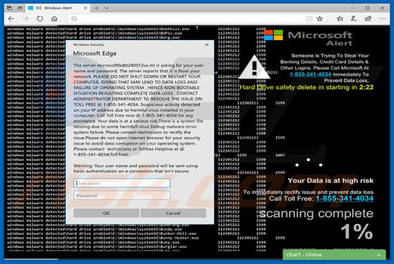 Windows Malware Detected POP-UP Truffa