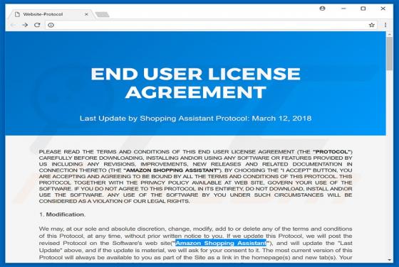 Amazon Shopping Assistant Adware