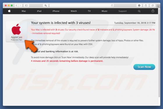 AppleCare Protection Plan POP-UP Truffa (Mac)