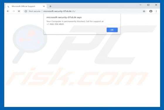 Your Computer Is Permanently Blocked POP-UP Scam