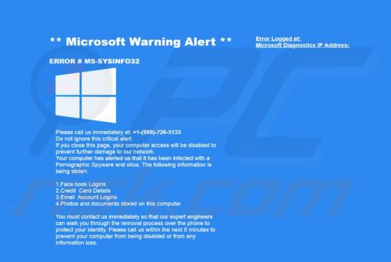 MS-SYSINFO32 POP-UP Truffa