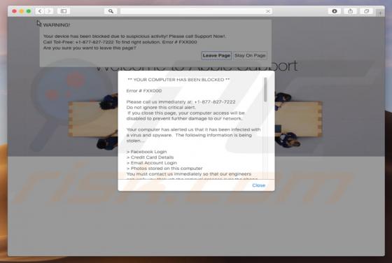 Error FXX000 POP-UP Truffa (Mac)