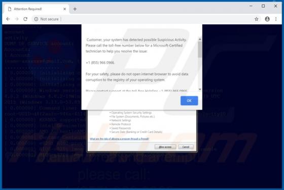 System Firewall Has Blocked Some Features POP-UP Truffa