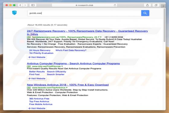 Nvsearch.club Dirottatore (Mac)