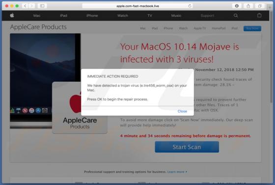Your MacOS 10.14 Mojave Is Infected With 3 Viruses! POP-UP Truffa (Mac)