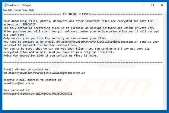 INFOWAIT Ransomware