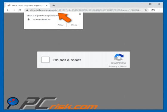 Dailynews.support POP-UP Dirottatore