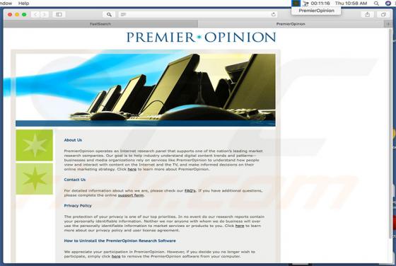 PremierOpinion applicazione indesiderata (Mac)