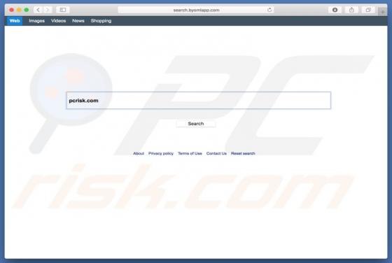 Search.byomlapp.com Dirottatore (Mac)