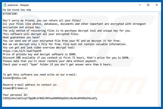 .blower Ransomware