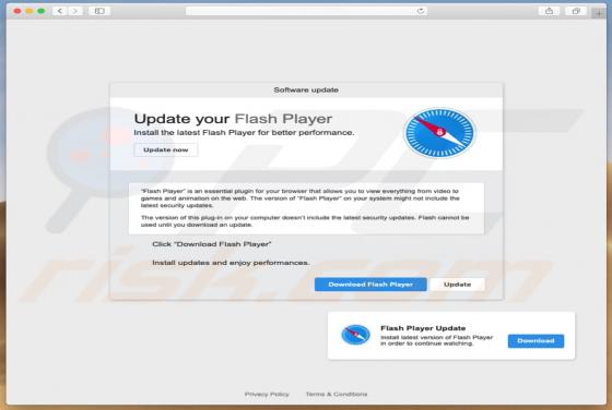 Fake Flash Player Update POP-UP Truffa (Mac)