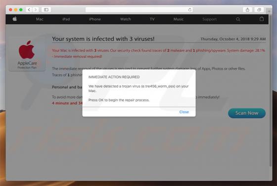 Your Mac Might Be Infected! POP-UP Truffa (Mac)
