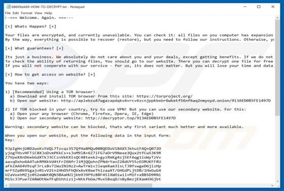 Sodinokibi Ransomware